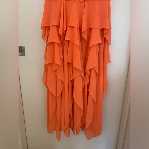 Halston Strapless Georgette Gown - Picture 10 of 11